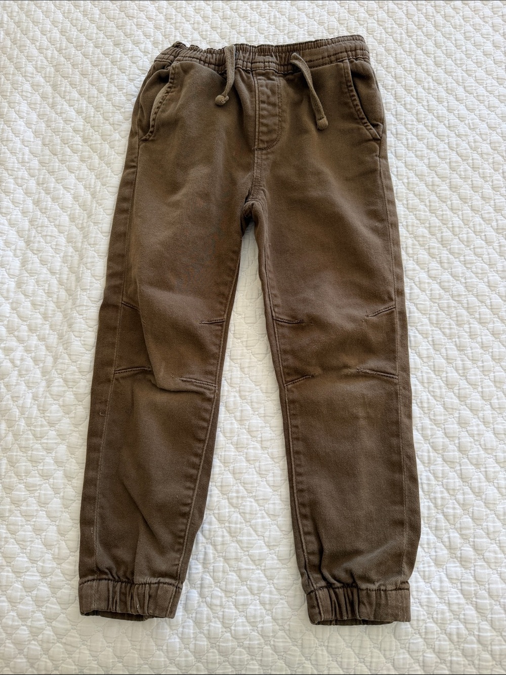 DL1961 Kids Olive Brown Jogger Sweatpants with Drawstring
